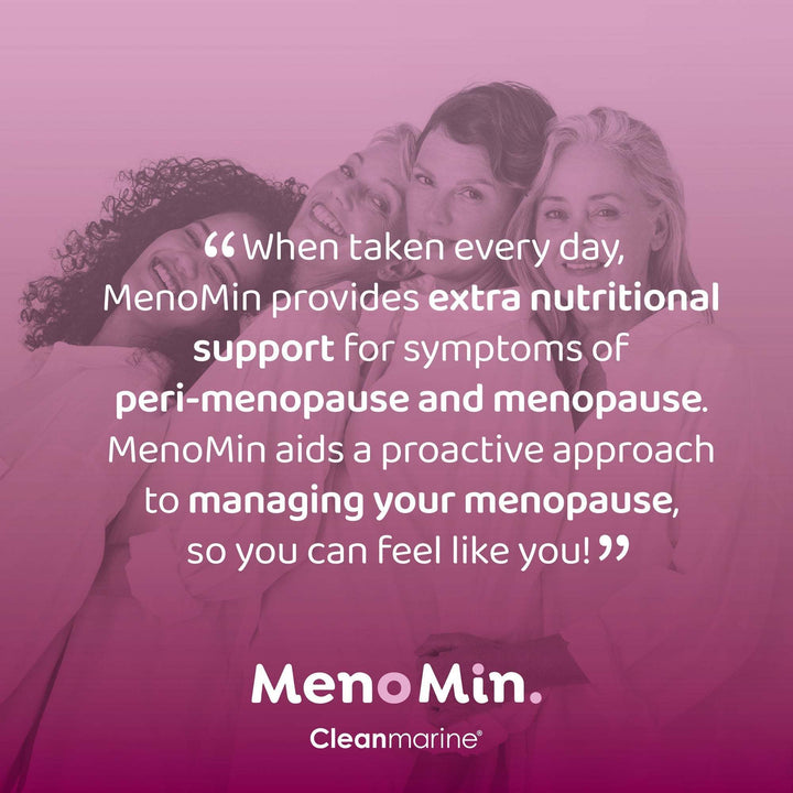 Cleanmarine Menomin capsules for menopause nutritional and hormonal support