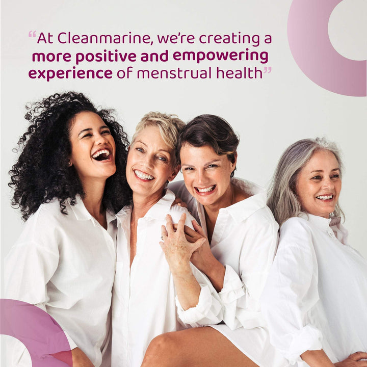 Happy diverse women smiling representing menopause support with Cleanmarine Menomin capsules